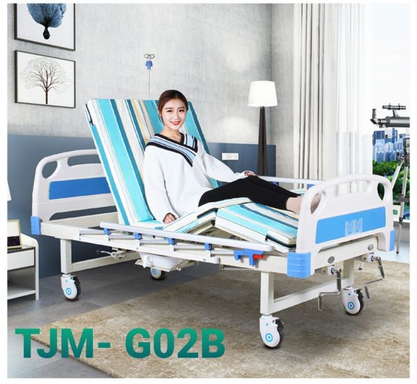  Giường bệnh 2 tay quay có bô và chậu gội đầu TJM-G02B