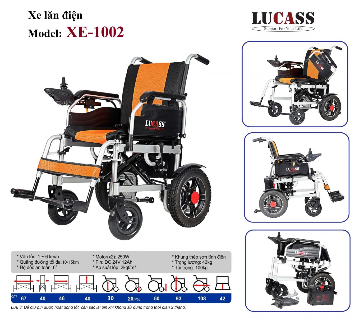 Xe Lăn Điện Lucass XE-1002