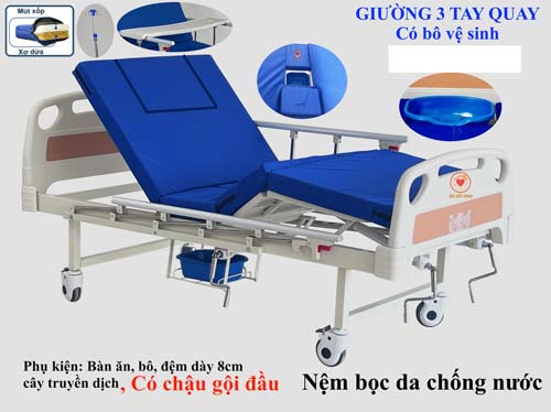 Giường 3 tay quay có bô GBM-094