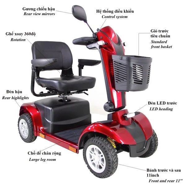  Xe lăn điện 4 bánh Scooter POWER