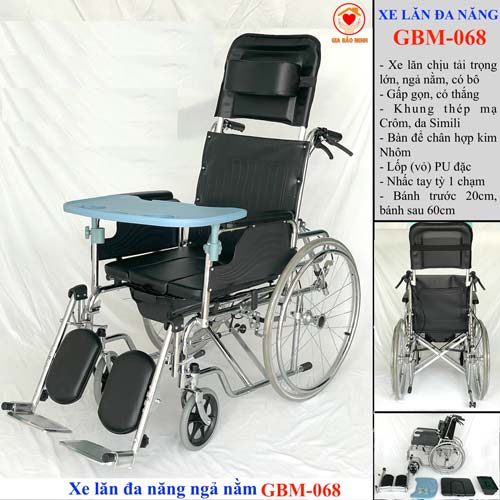 Xe lăn đa năng có bàn ăn GBM-068