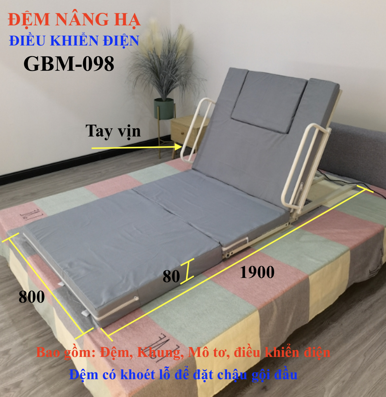 Giường nâng lưng cho người già