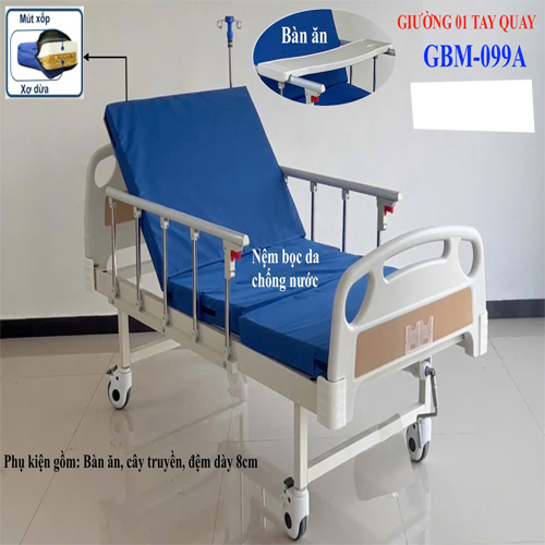 Giường y tế 1 tay quay giá rẻ GBM-099A