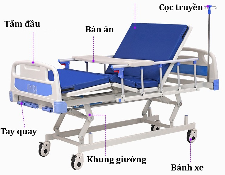  Giường 3 tay quay nâng hạ MAKATA MT03