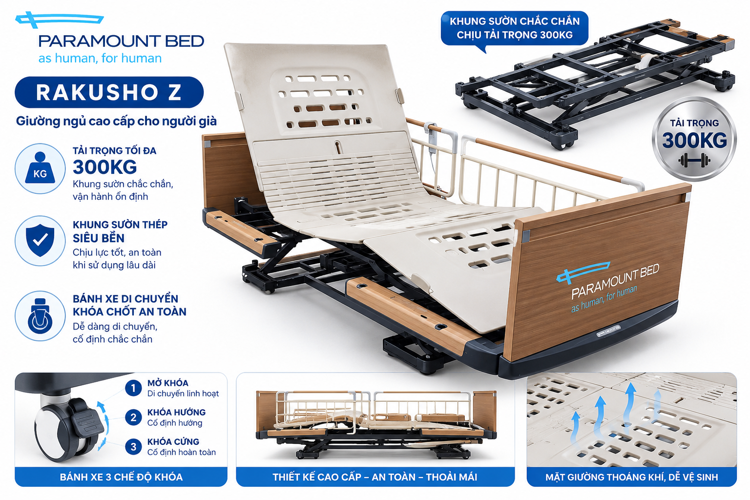 giường điện Paramount Rakusho Z Nhật Bản