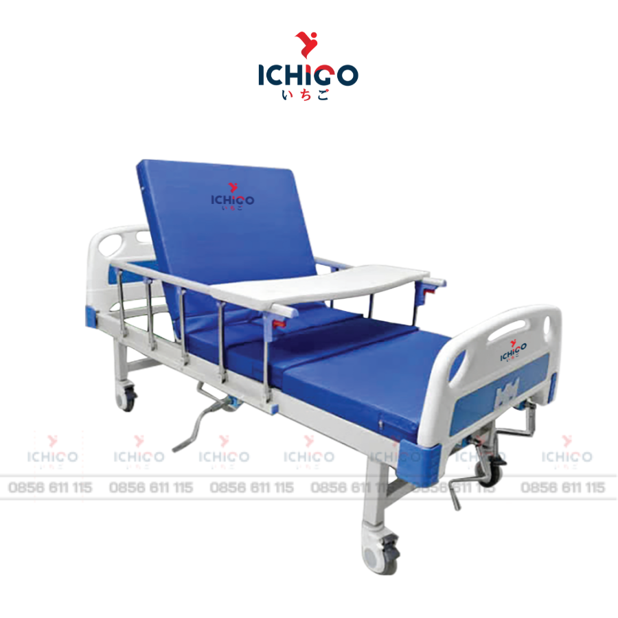 GIƯỜNG Y TẾ 3 TAY QUAY CÓ BÔ VỆ SINH ICHIGO IG-HB02P