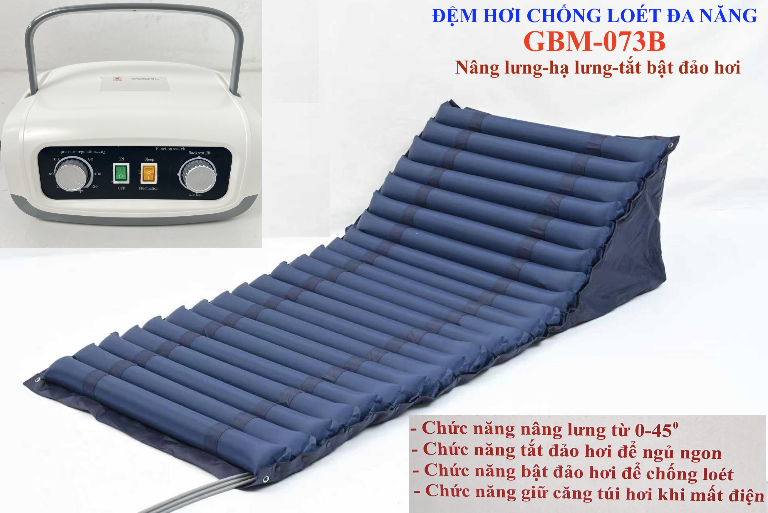 Đệm hơi chống loét nâng lưng GBM-073B